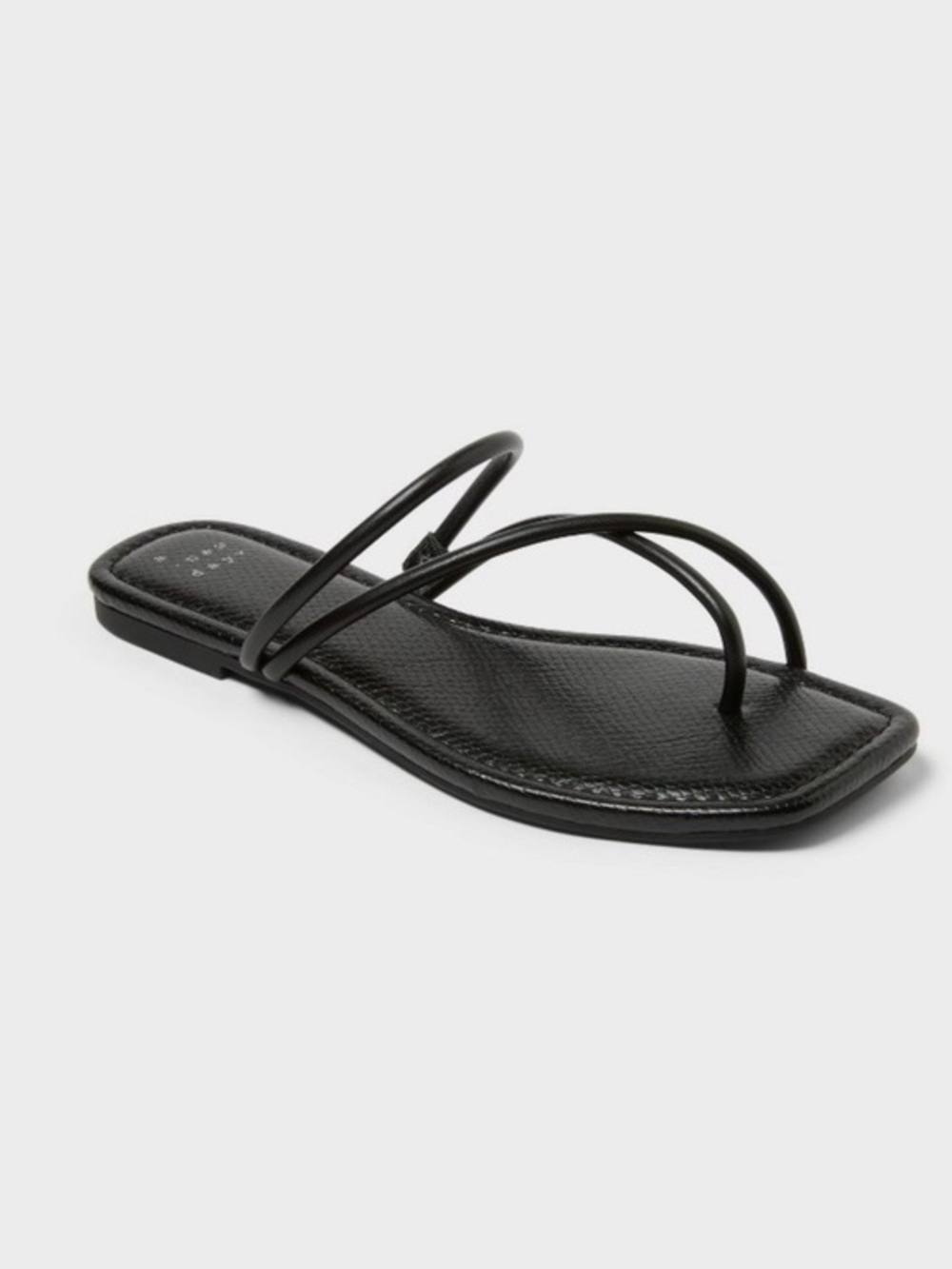 NWT A New Day Ainsley Black Strappy Slide Sandals Women’s size 6